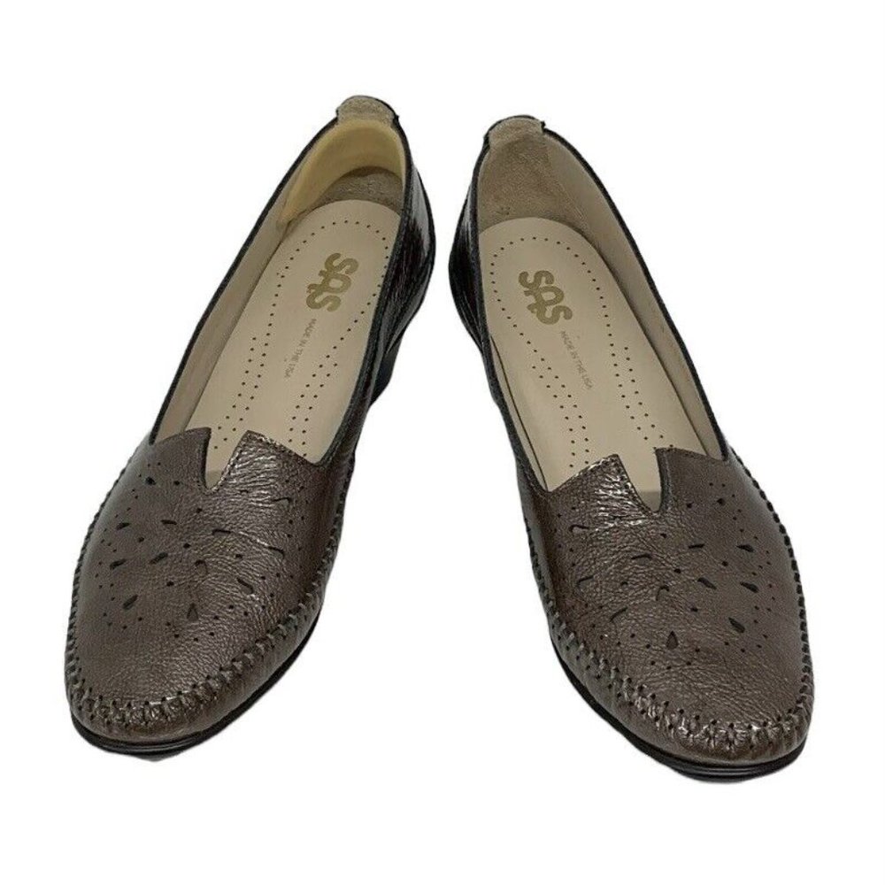 SAS Sonyo Taupe Brown Slip On Pumps Shoes US 7.5 N